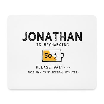 Jonathan Lustig Name Sarkastische Geschenke Name - Mousepad (Querformat) - Weiß - Vorne