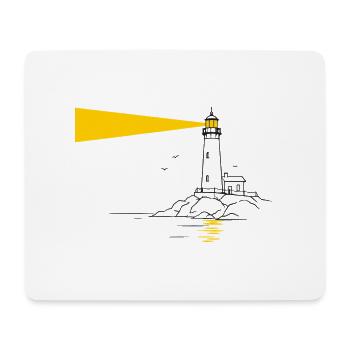 phare - Tapis de souris (format paysage) - blanc - Devant