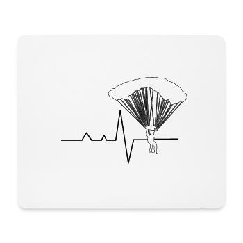Impulsion de parachutisme en parachute - Tapis de souris (format paysage) - blanc - Devant
