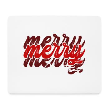 Scénario de Joyeux Noël qui se chevauche - Tapis de souris (format paysage) - blanc - Devant