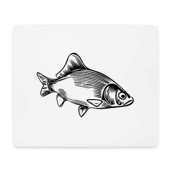 Vintage carp - fierce carp fish - Mouse Pad (horizontal) - white - Front