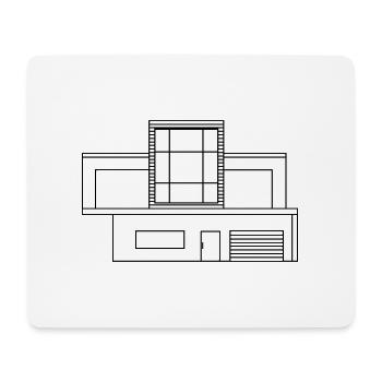 Modernes Haus - Mousepad (Querformat) - Weiß - Vorne
