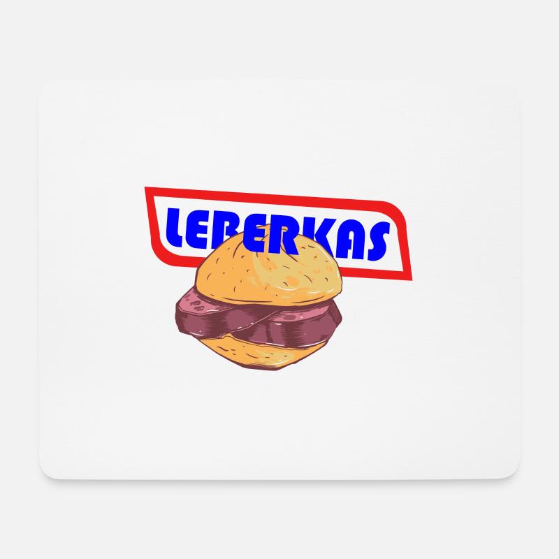 Leberkäse Leberkas Semmel Imbiss Hunger Shirt - Mousepad (Querformat) - Weiß