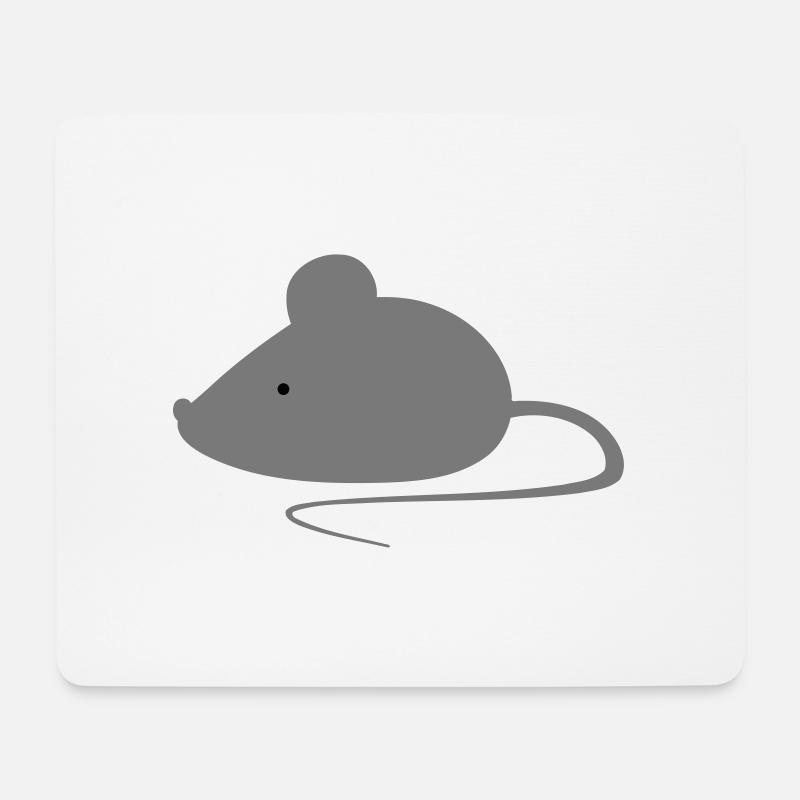 Maus - Mousepad (Querformat) - Weiß