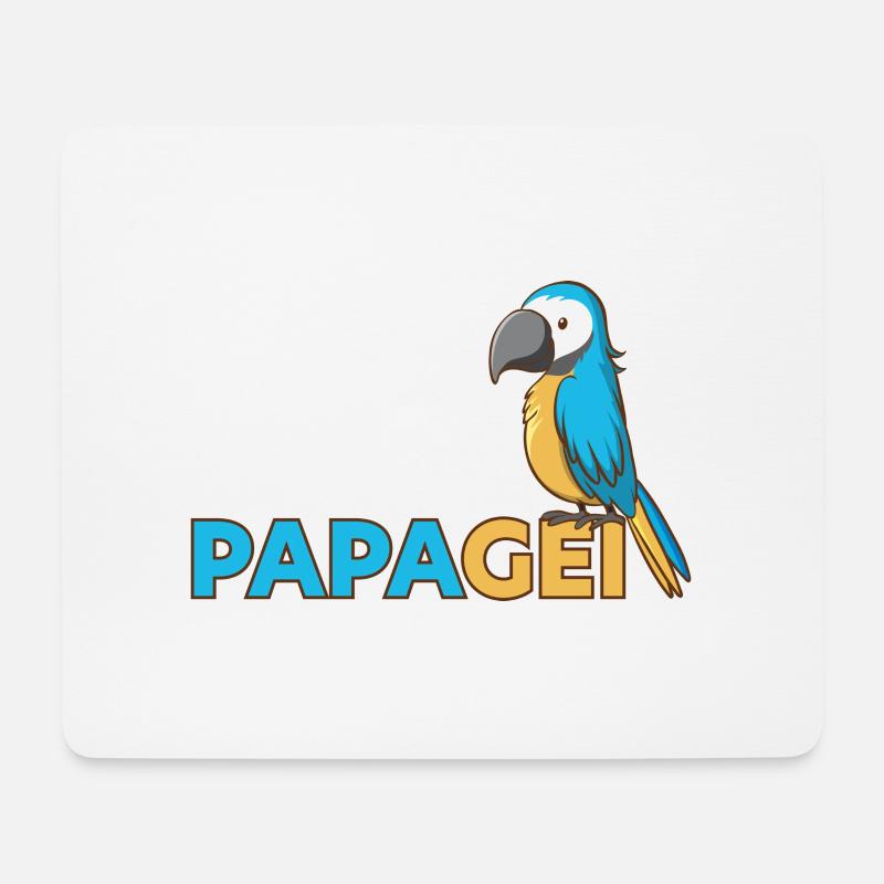 PAPAGEI - Mousepad (Querformat) - Weiß