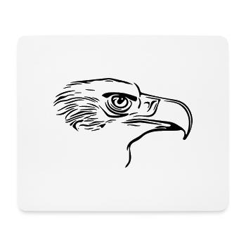 Eleganter Vogel Kopf mit großem Schnabel - Mousepad (Querformat) - Weiß - Vorne