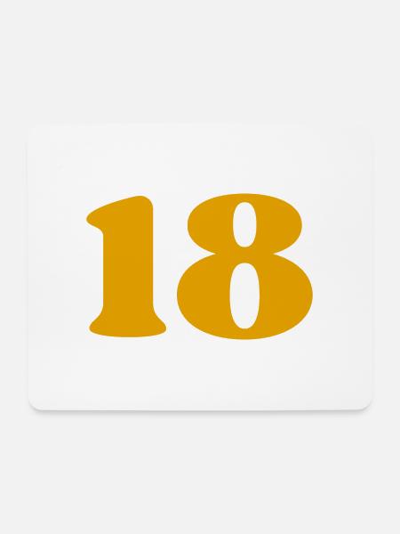 18 - Mousepad (Querformat) - Weiß