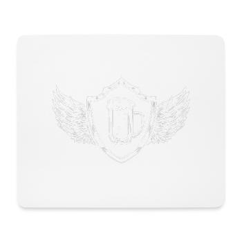 Bierkrug Bier Glas Wappen - Mousepad (Querformat) - Weiß - Vorne