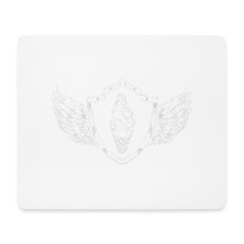 Eis Lecker Wappen - Mousepad (Querformat) - Weiß - Vorne