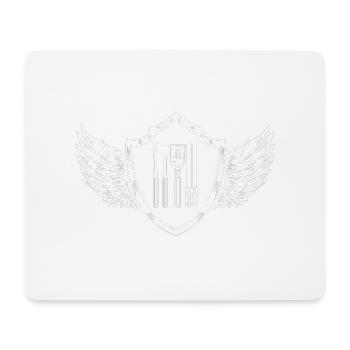 Pinces à griller Blason Couverts - Tapis de souris (format paysage) - blanc - Devant