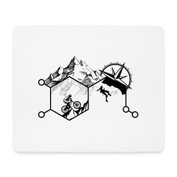 Abstract Mountain Landscape Illustration - Mouse Pad (horizontal) - white - Front