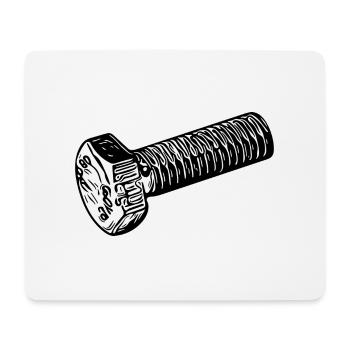 Werkstattzubehör Ersatzteil Schraube - Mousepad (Querformat) - Weiß - Vorne