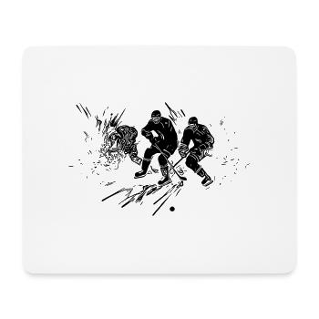Fantastique motif de fan de papa de hockey sur glace - Tapis de souris (format paysage) - blanc - Devant