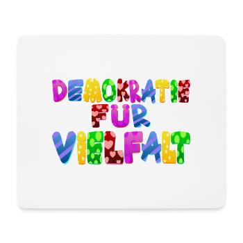 AfD stoppen gegen rechts Demokratie Vielfalt links - Mousepad (Querformat) - Weiß - Vorne