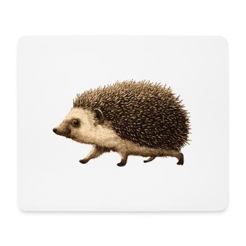 lustiger Igel - Mousepad (Querformat) - Weiß - Vorne