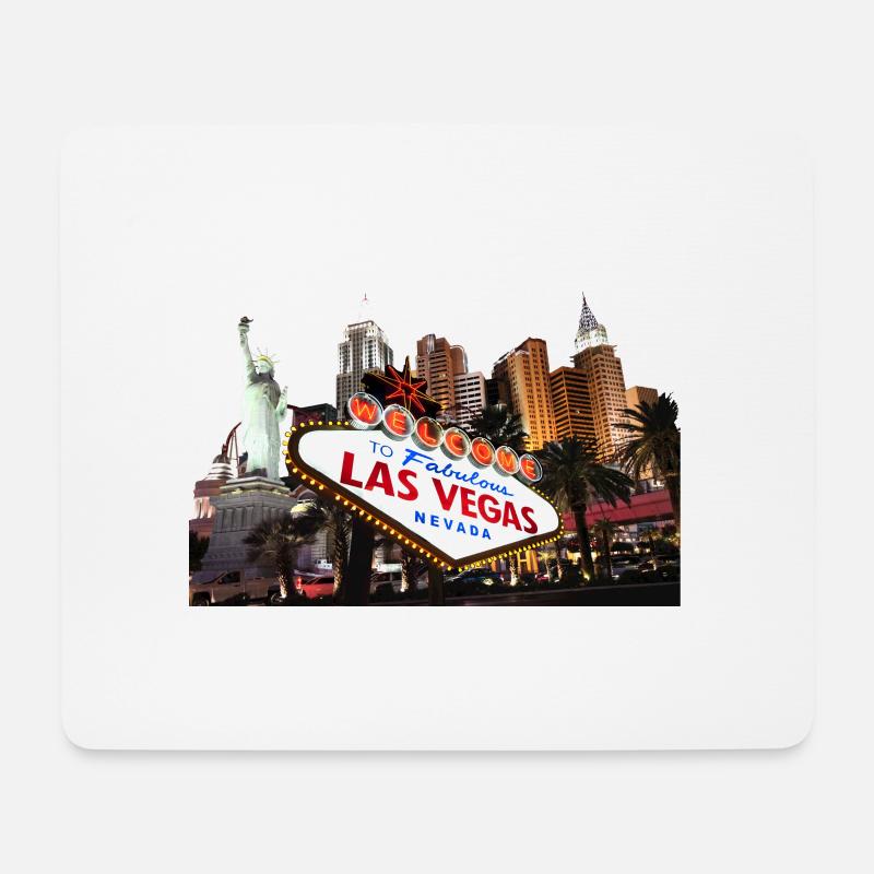 Las Vegas Berühmtes Schild Skyline - Mousepad (Querformat) - Weiß