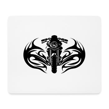 Motorcycle Racing Tattoo Splash Style - Mouse Pad (horizontal) - white - Front
