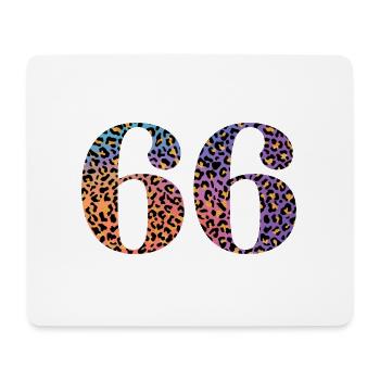 66. Geburtstag Leopard - Mousepad (Querformat) - Weiß - Vorne