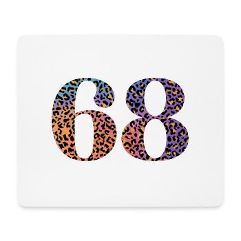 68th Birthday Leopard - Mouse Pad (horizontal) - white - Front
