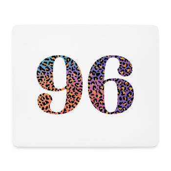96. Geburtstag Leopard - Mousepad (Querformat) - Weiß - Vorne
