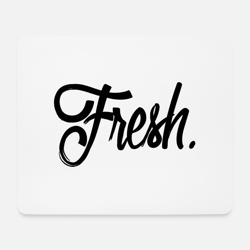 fresh black - Mouse Pad (horizontal) - white