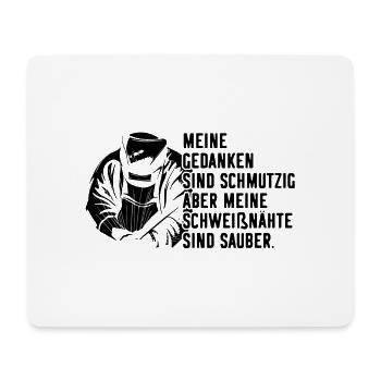 Schweißer Schweißen Schmutzig - Mousepad (Querformat) - Weiß - Vorne