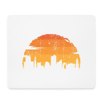 Sunset City Silhouette - Mousepad (Querformat) - Weiß - Vorne