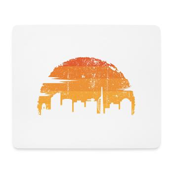 Goldene Skyline Sonnenuntergang - Mousepad (Querformat) - Weiß - Vorne