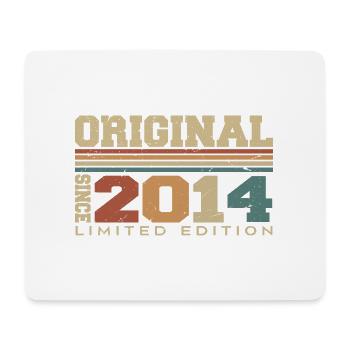 Original 2014 Rétro Cadeau 10e Anniversaire 2014 - Tapis de souris (format paysage) - blanc - Devant