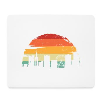 Sunset Skyline Farbverlauf - Mousepad (Querformat) - Weiß - Vorne