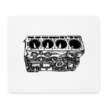 Ventilateur de cylindrée du bloc moteur - Tapis de souris (format paysage) - blanc - Devant