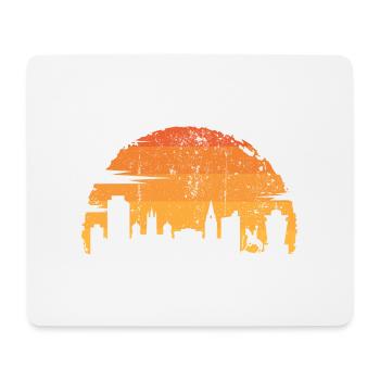 Sunset Skyline Rider - Mouse Pad (horizontal) - white - Front