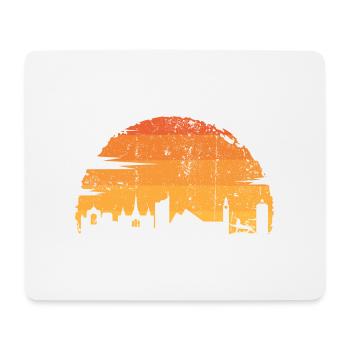Sunset Skyline Rider - Mousepad (Querformat) - Weiß - Vorne