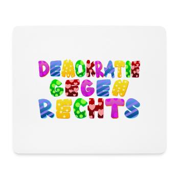 AfD stoppen gegen rechts Demokratie Vielfalt links - Mousepad (Querformat) - Weiß - Vorne