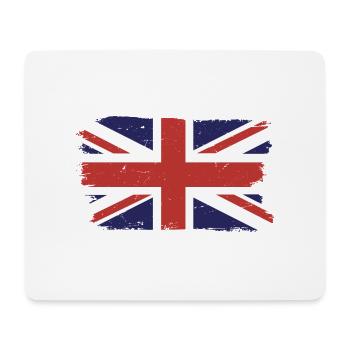 Brushed Union Jack Flag Print - Mouse Pad (horizontal) - white - Front
