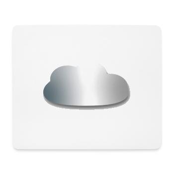 Silberne Wolke Gradient - Mousepad (Querformat) - Weiß - Vorne