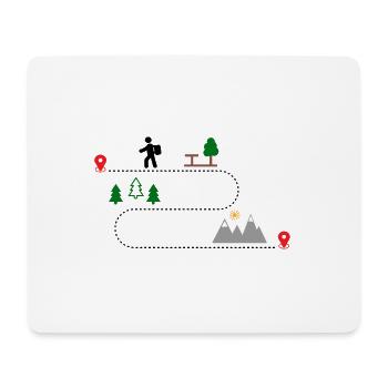 wandern - Mousepad (Querformat) - Weiß - Vorne