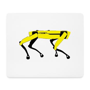 Roboter Spot Boston Dynamics Black Mirror Hund Dog - Mousepad (Querformat) - Weiß - Vorne