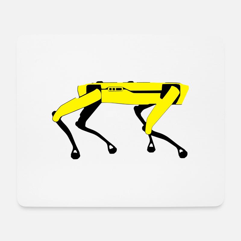 Roboter Spot Boston Dynamics Black Mirror Hund Dog - Mousepad (Querformat) - Weiß