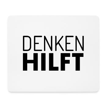 Denken hilft - Mousepad (Querformat) - Weiß - Vorne