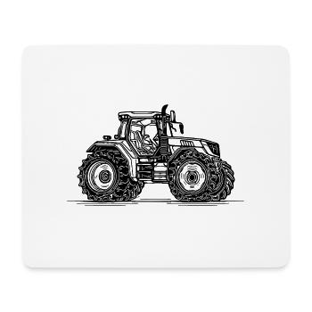 Tracteur agricole passionné pour les agriculteurs - Tapis de souris (format paysage) - blanc - Devant