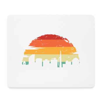 Sunset Skyline Retro Gradient - Mouse Pad (horizontal) - white - Front