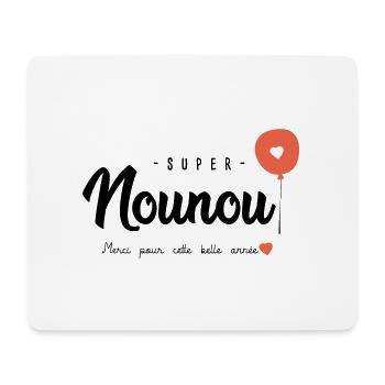Cadeau Nounou super nounou atsm - Tapis de souris (format paysage) - blanc - Devant