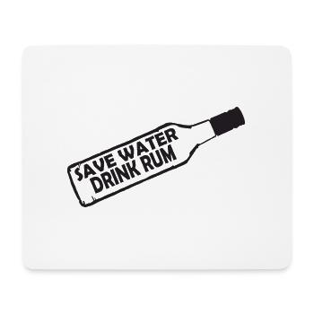 Sauver de l'eau boire du rhum - Tapis de souris (format paysage) - blanc - Devant