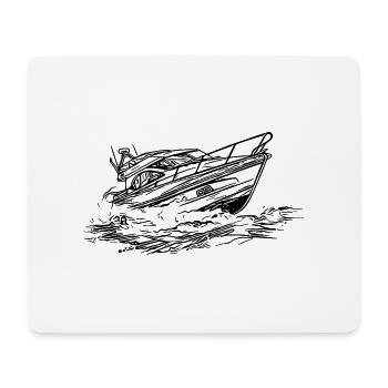 Schnelles Schiff für coole Kapitäne und Skipper - Mousepad (Querformat) - Weiß - Vorne