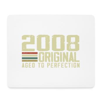 Born in 2008 - Vintage 2008 - 16th Anniversary Retro - Mouse Pad (horizontal) - white - Front