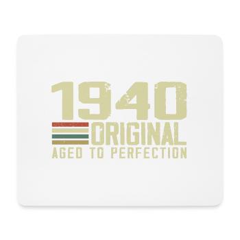 Jahrgang 1940 - Jahrgang 1940 - 84. Retro-Jubiläum - Mousepad (Querformat) - Weiß - Vorne