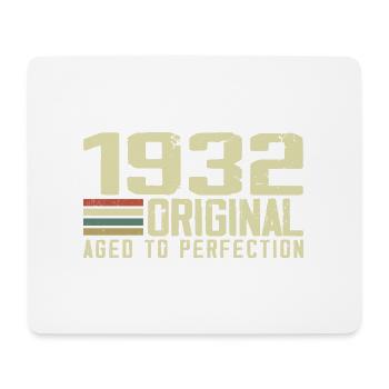 Born in 1932 - Vintage 1932 - 92nd Retro Birthday - Mouse Pad (horizontal) - white - Front