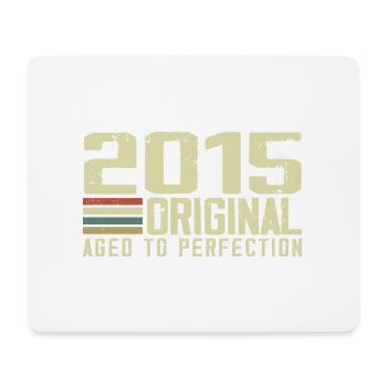 Né en 2015 - Vintage 2015 - 9e Anniversaire Rétro - Tapis de souris (format paysage) - blanc - Devant