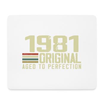 Born in 1981 - Vintage 1981 - 43rd Retro Anniversary - Mouse Pad (horizontal) - white - Front